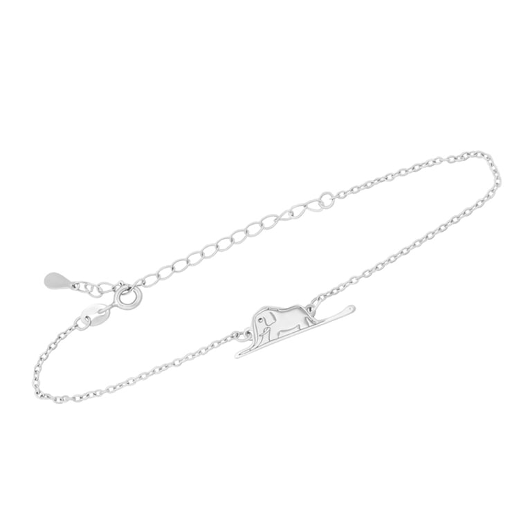 Strieborný náramok Malý princ so slonom a gravírom 122286