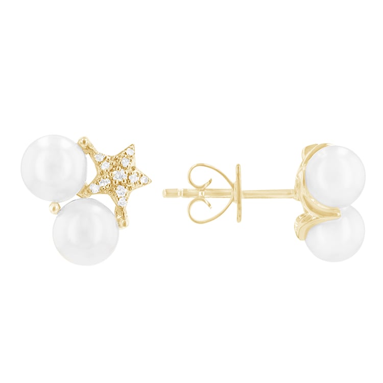 náušnice s diamantovou hviezdou 87438