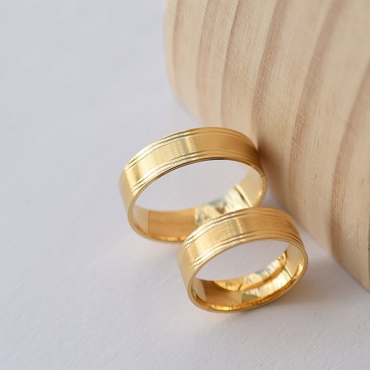 Svadobné obrúčky s ryhami 61456