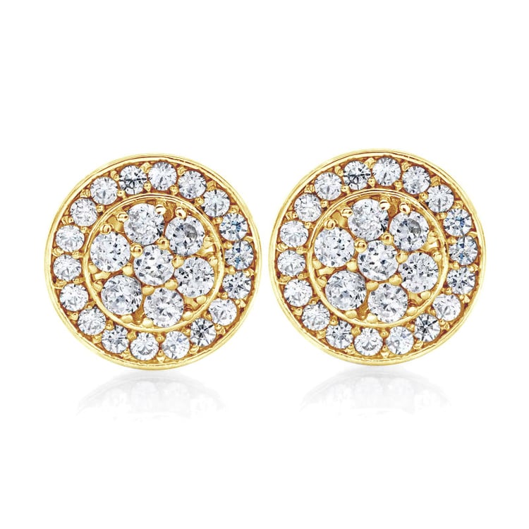 Zlaté diamantové náušnice 79634