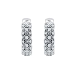 Strieborné kruhové náušnice s lab-grown diamantmi Laura