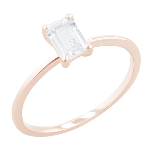 Zásnubný prsteň s emerald diamantom Olson