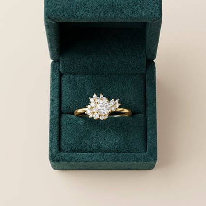 Atypický rozvodový cluster prsteň s lab-grown diamantmi Carter