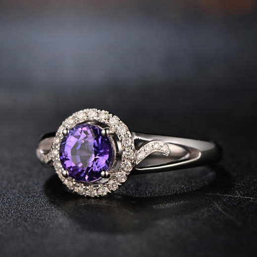 Zásnubný prsteň s ametystom 9863