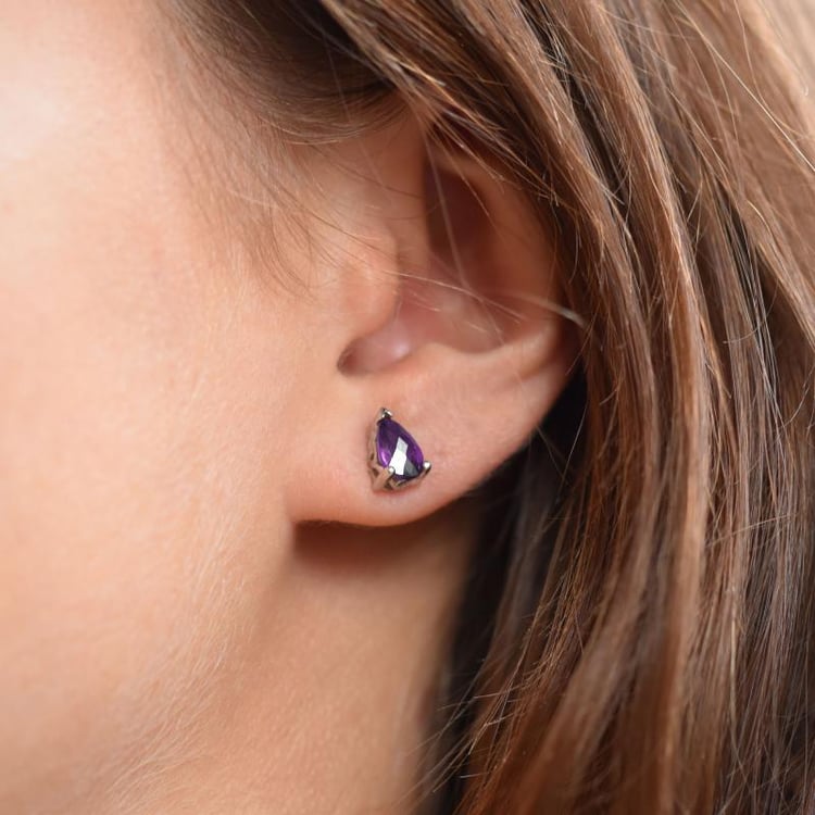 Náušnice s ametystmi 19499