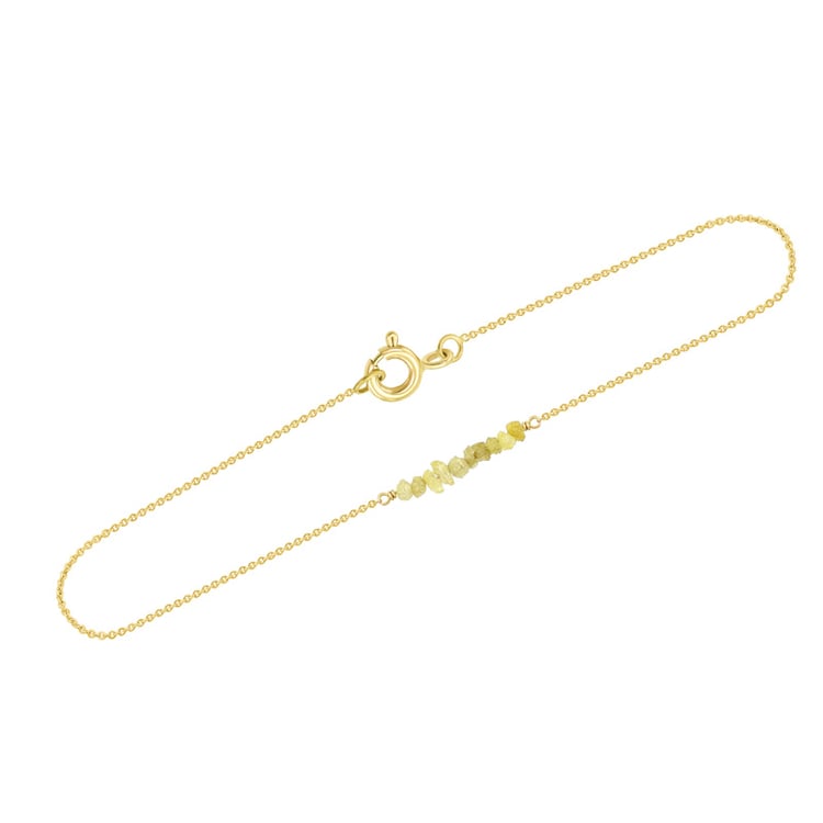 Zlatý náramok so žltými diamantmi Climente