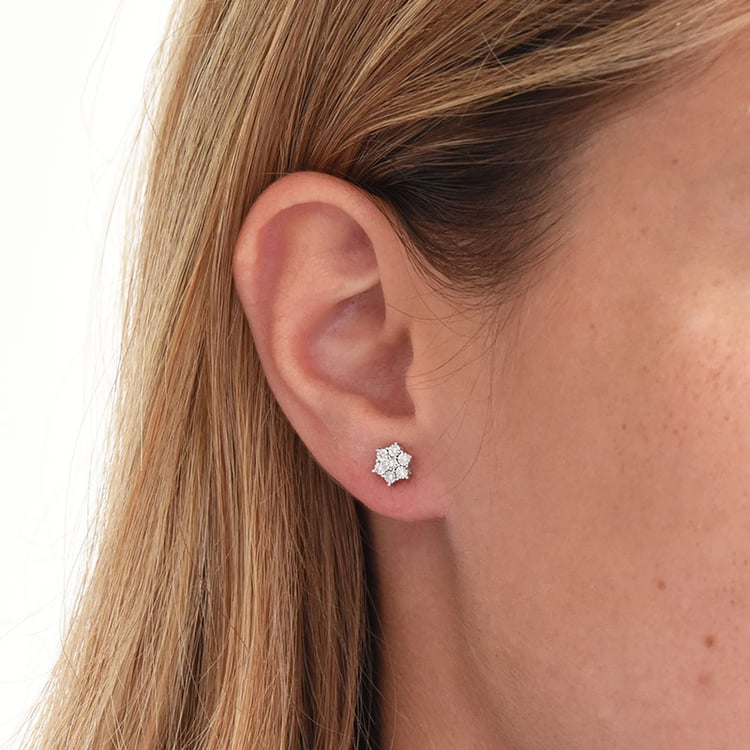 Elegantné diamantové náušnice zo zlata 85582