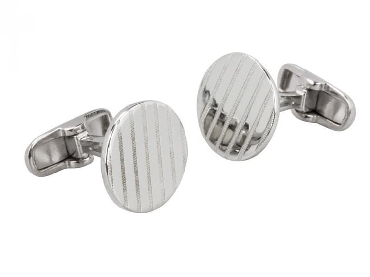 Strieborné manžetové gombíky Ode
