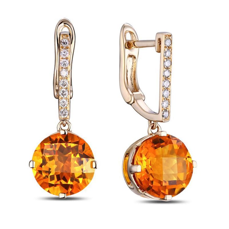 Náušnice s citrínmi Sanien 9958