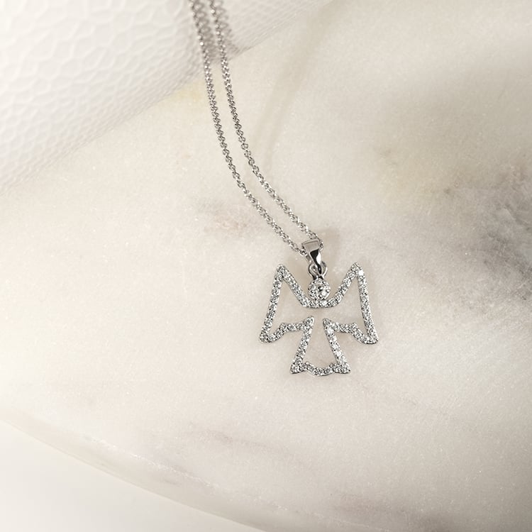 Prívesok anjel s diamantmi Alexis 134342