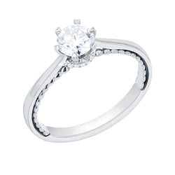 Romantický zásnubný prsteň s moissanitom Meliora
