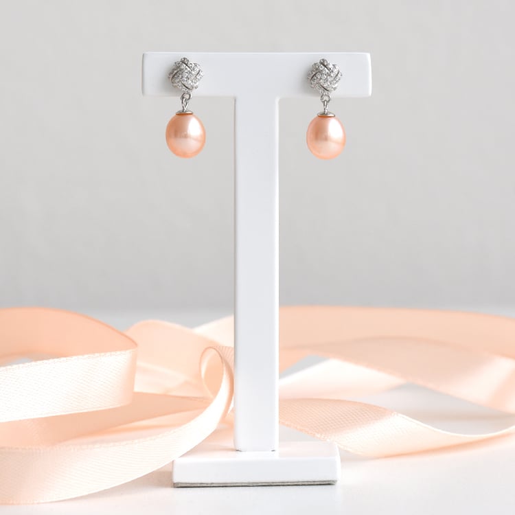 Strieborné visiace náušnice s perlami 78008