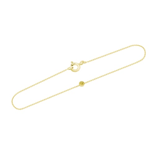 Zlatý minimalistický náramok so žltým diamantom Lepio