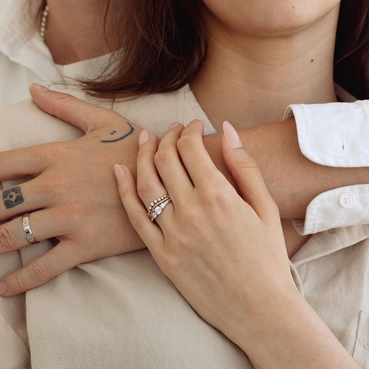 Set prsteňov s možnosťou výberu diamantu Colin 132578