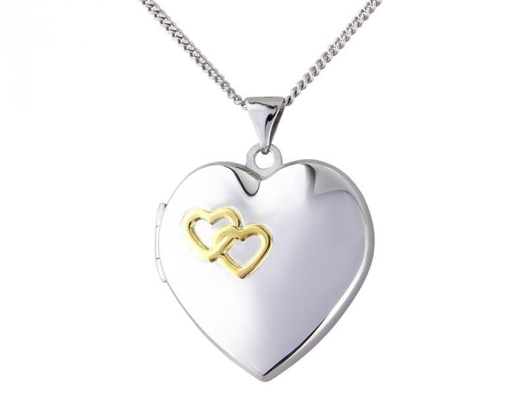 Strieborný srdiečkový medailón