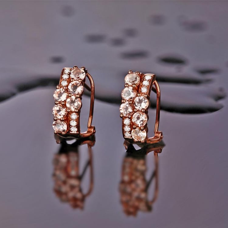 Náušnice s morganitmi 12688