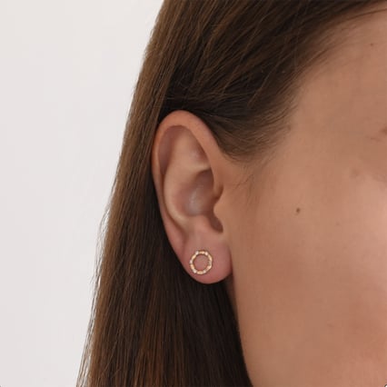 Zlaté karma náušnice s diamantmi Lanna