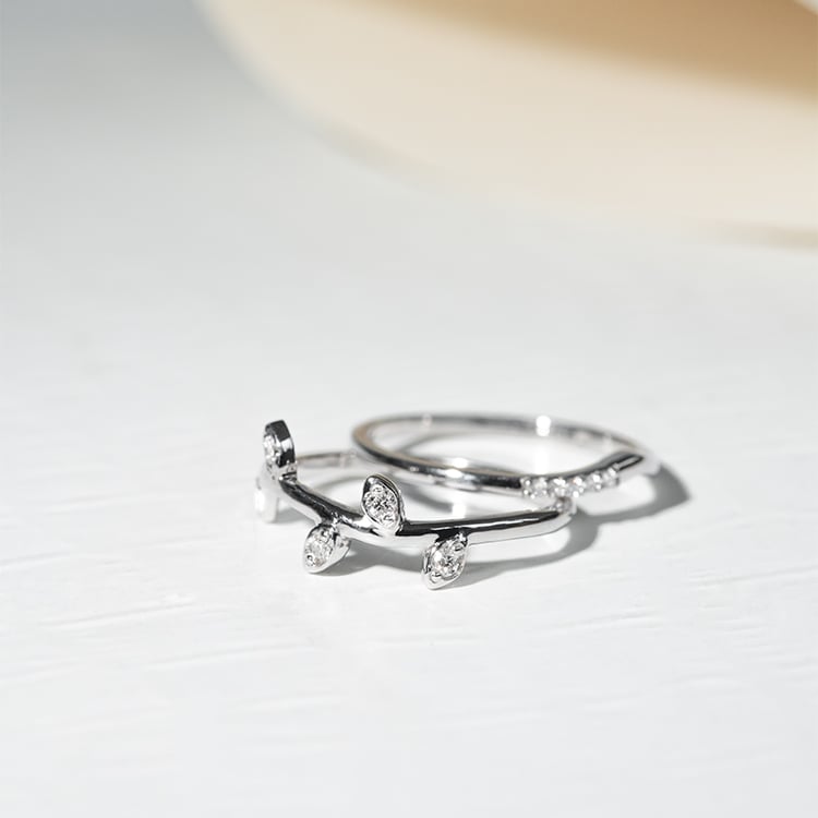 Diamantový prsteň v tvare vetvičky Shemer 129047