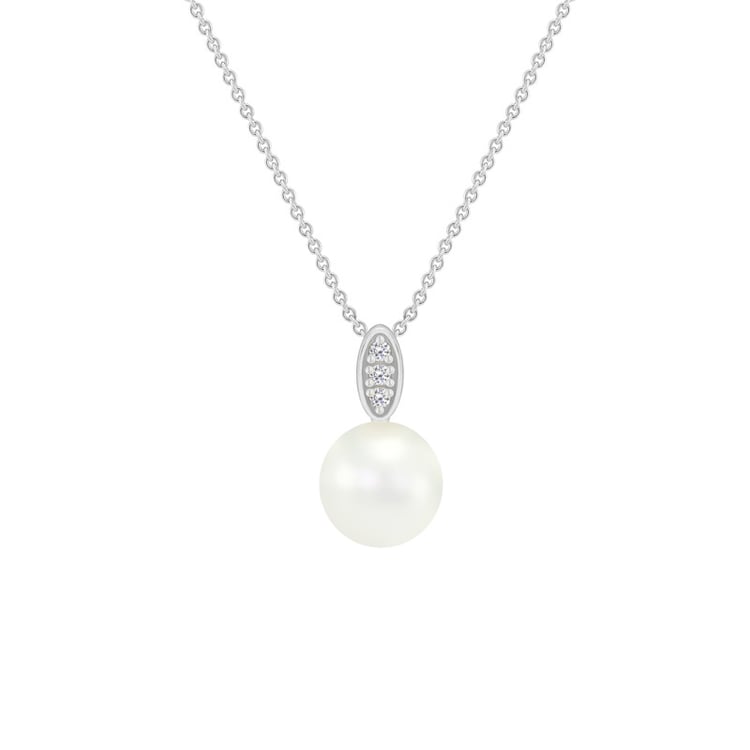 Perlový náhrdelník s diamantmi 