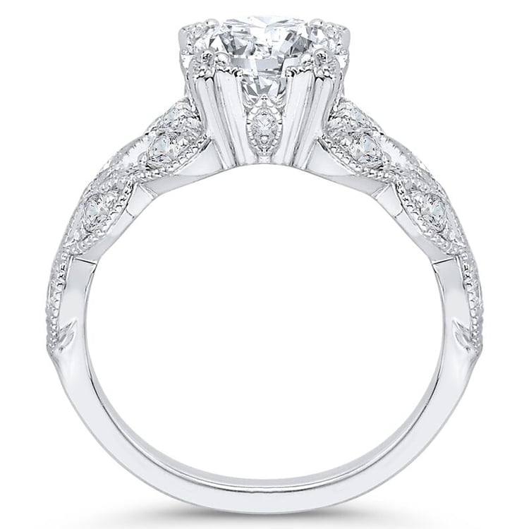 Zlatý zásnubný vintage prsteň posiaty diamantmi 46247