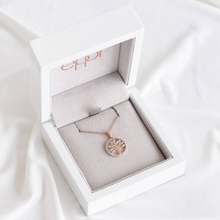 Strieborný strom života s lab-grown diamantmi Neela 104391