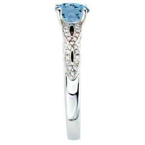 Prsteň s akvamarínom z bieleho zlata 52943