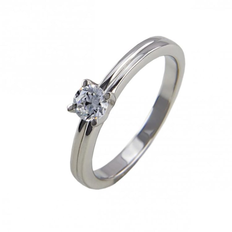 Zlatý zásnubný prsteň s diamantom Glanda