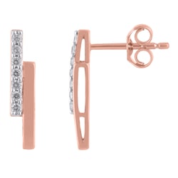 Zlaté náušnice s diamantmi Key