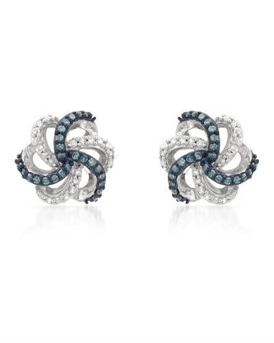 Strieborné náušnice s diamantmi