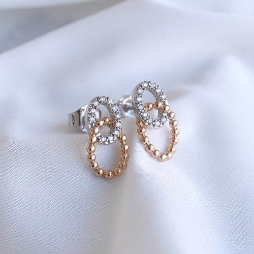 Prepletané náušnice s diamantmi Marcas