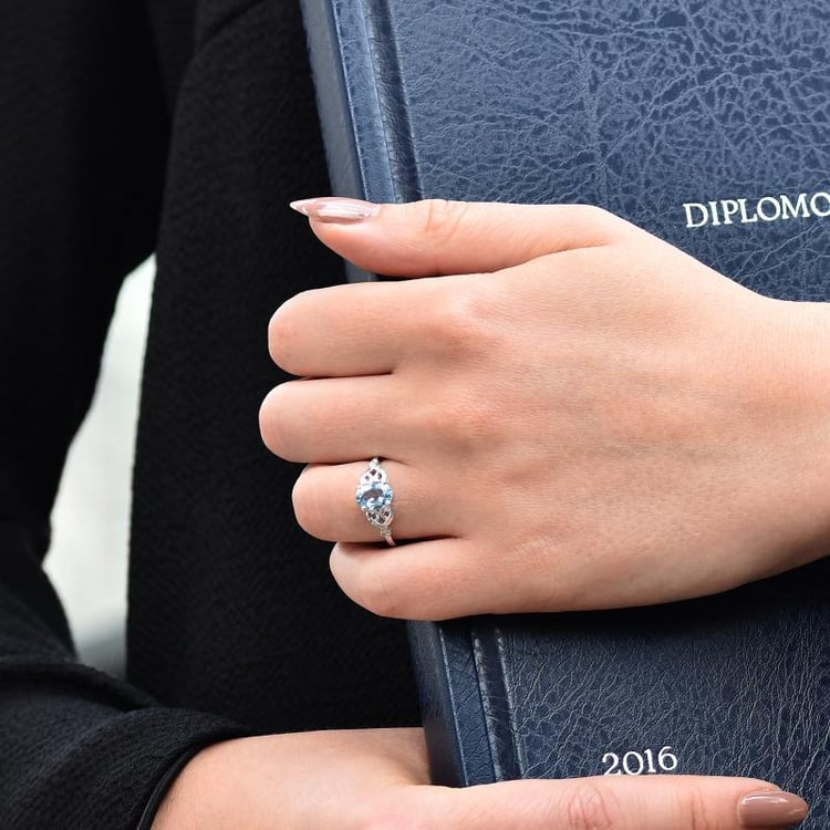 Prsteň s akvamarínom 31019