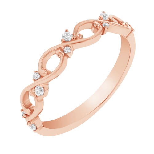 Romantický eternity prsteň s diamantmi Rosas