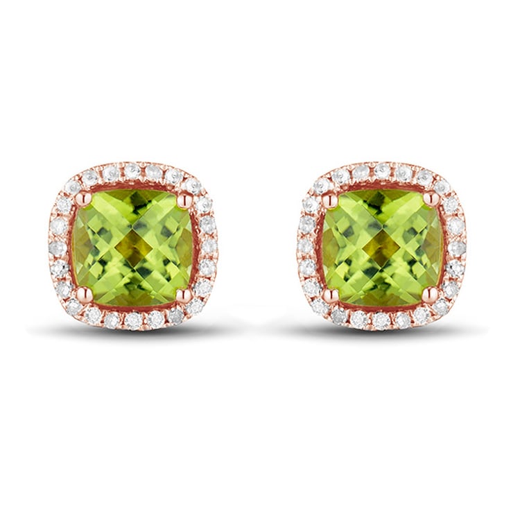 Olivinové náušnice s diamantmi 90549