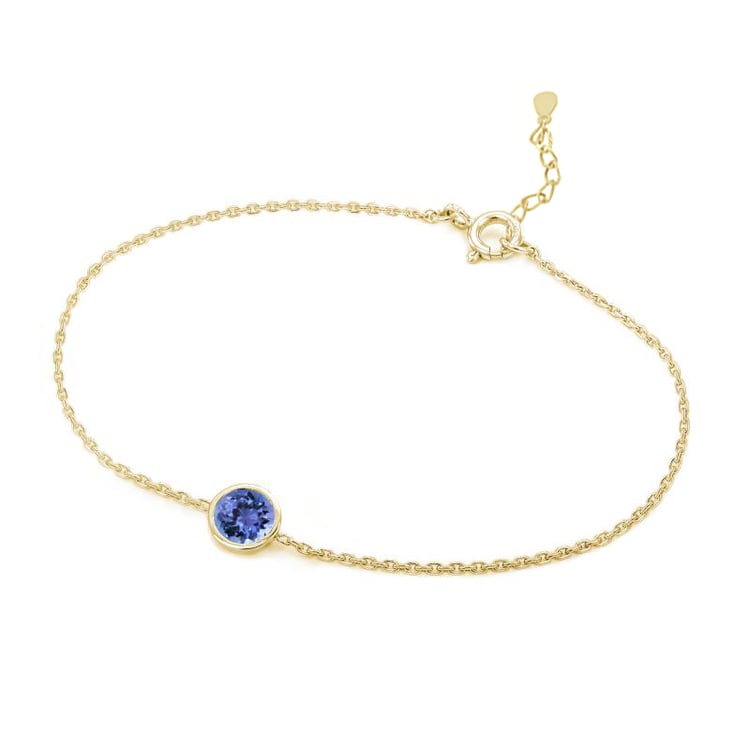 Strieborný náramok s tanzanitom Rollie 104949