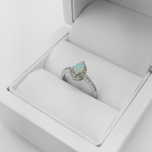 Zlatý prsteň s opálom a diamantmi Hailey
