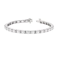 Strieborný náramok s oválnymi zirkónmi Avery