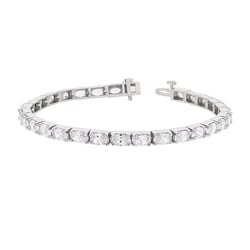 Strieborný náramok s oválnymi zirkónmi Avery