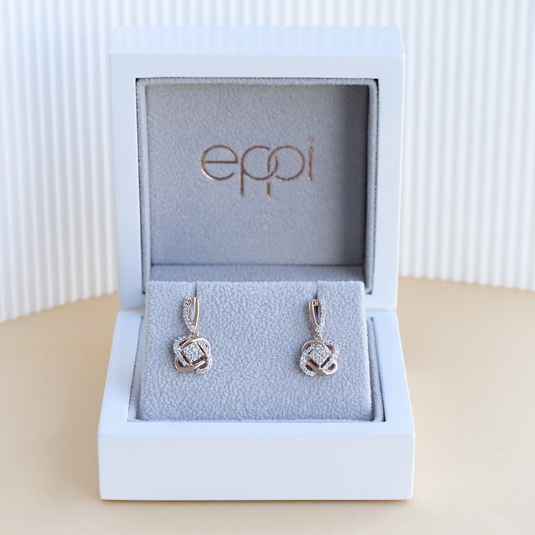 Zlaté diamantové náušnice 95861