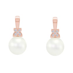 Elegantné náušnice s perlami a diamantmi Abelia