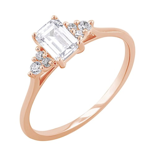 Zásnubný prsteň s emerald diamantom Rhea