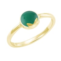 Zlatý prsten s cabochon ónyxom Leman