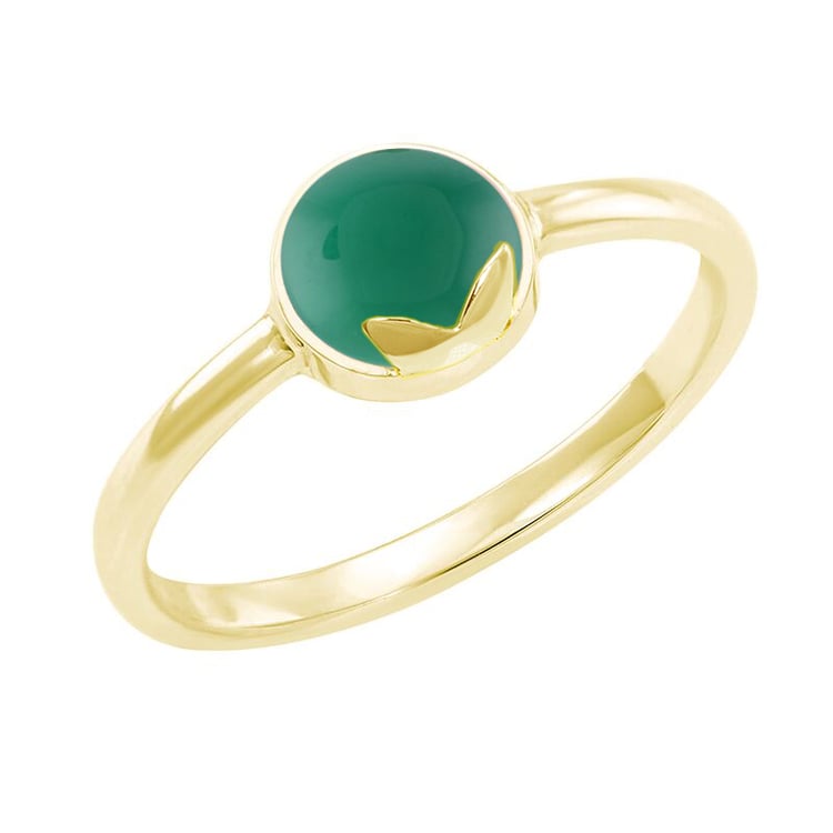 Zlatý prsteň s cabochon ónyxom Pietro