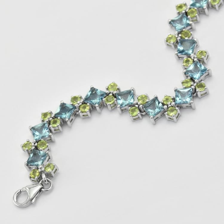 Neodolateľný topásový 17.5ct náramok zo striebra 44739