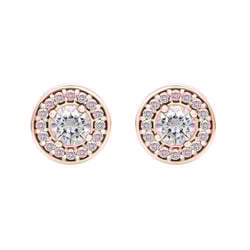 Halo náušnice s moissanitmi a lab-grown diamantmi Blair