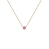 Minimalistický náhrdelník s ružovým zafírom Vieny