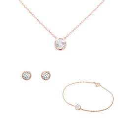 Set jemných šperkov s bielymi topásmi Tolar