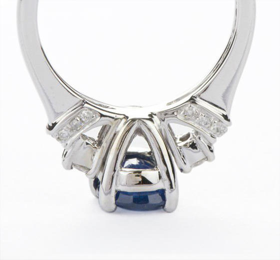 Zafírový prsteň s diamantmi 3962