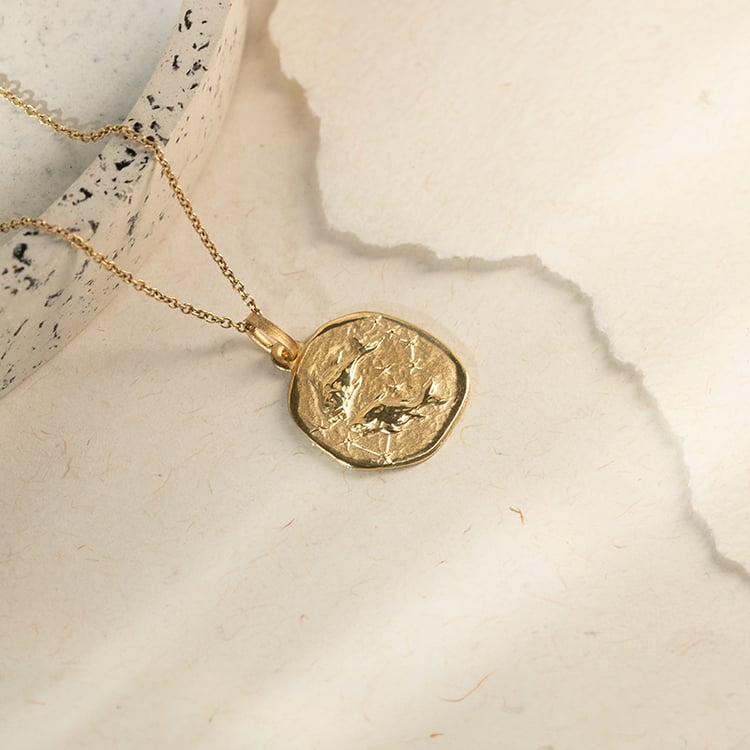 Strieborný prívesok so symbolmi znamenia zverokruhu 136659