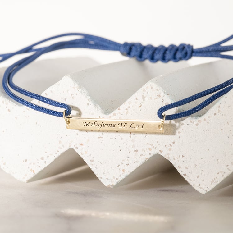 Povrázkový náramok s gravírom Barr 120143