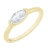 Zlatý prsteň s half-bezel marquise lab-grown diamantom Berenike